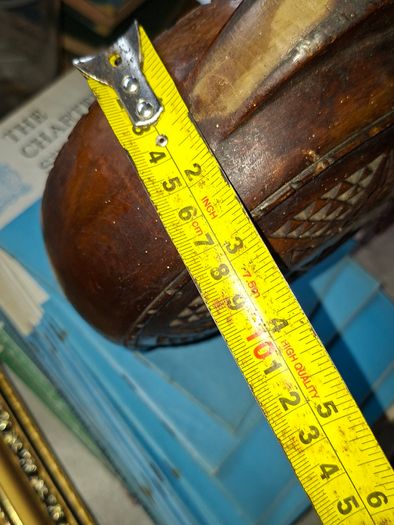 Beautiful Old Large Hand Carved Wooden Flask., Postage Available or Collection, Lots more Antiques and Collectables including Oil Lamps in my other ads,