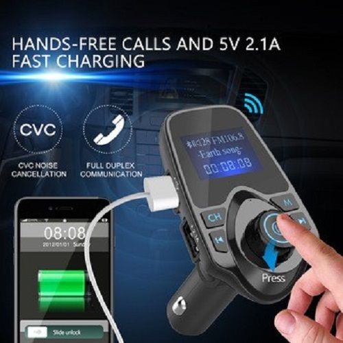 Wireless Bluetooth FM Transmitter Modulator Car Kit MP3 Player Dual USB Charger