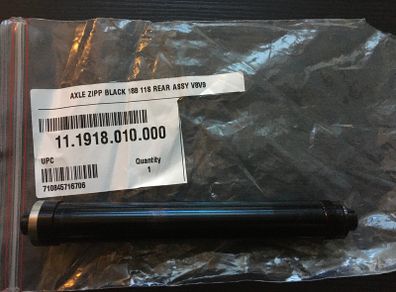Zipp Axle Assembly for 188 11 Speed Rear Hubs (13 mm Inner Diameter Including Black End Cap) Black V8, 11.1918.010.000