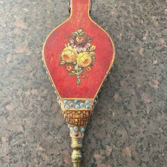C1910 Antique Red-painted And Oil-gilt-decorated Decorative Only