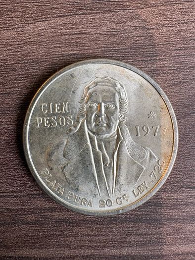 1977 Mexico Cien Pesos Silver Coin