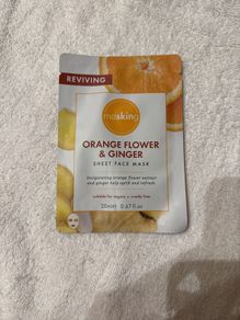1 x Masking Orange Flower & Ginger Face Mask