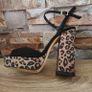 Leopard Print Suede Block Heel Platform Sandals, NEW LOOK Image 7