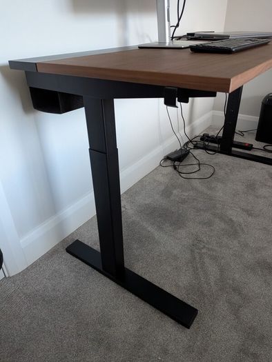 MITTZON office desk walnut veneer/black