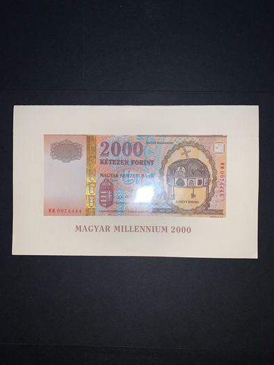 Hungary 2,000 Forint  2000pick 186a (UNCIRCULATED ) Commemorative Issue In Folder.