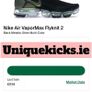 Premium Nike Air Vapormax Flyknit 2 Black Metallic Silver Image 5