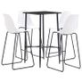 5 Piece Bar Set Plastic White Image 5