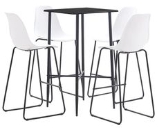 5 Piece Bar Set Plastic White