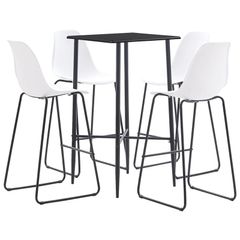 5 Piece Bar Set Plastic White