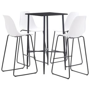 5 Piece Bar Set Plastic White