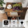 Bedside Table with Charging Station, Side Table with 2 USB Ports and Outlets, Nightstand with Cloth Drawer Image 3