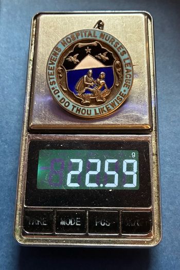 Irish silver Dr Steevens hospital nurses badge 1917