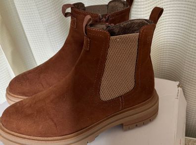 S.Oliver Cognac Ankle Boots