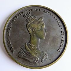 Bronze German Austria Prague Coronation Medal Ferdinand I & Maria Anna Augusta