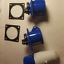 1 x.  16amp 16a blue site caravan connector socket plug male. And 2 x  female socket, suitable for  2.5 square cable Image 2
