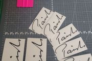Paiste drum decals x 2