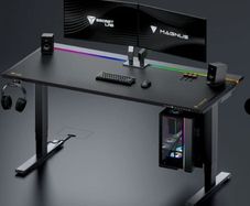 Sit/stand gaming desk