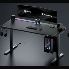 Sit/stand gaming desk