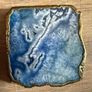 Set of two Agate Gold Edge Blue Slab Image 3