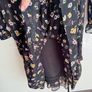 Dunnes Stores Black Floral Dress Size 14/42 - Sheer Sleeves - Knee Length Image 10