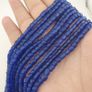 Vintage African Style Blue 4-5.5mm Glass Beads Necklace Strand Image 7