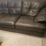 3 Seater brown Leather Sofa Image 3