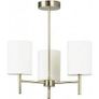 Wall Lights Brass with Cream Faux Silk Shade Image 3