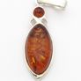 925 Sterling Silver & Natural Baltic Amber Pendant Image 3