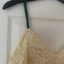 Pale yellow lace midi dress Image 5