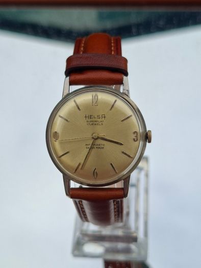 Vintage Helsa Superflat men's watch 1960s