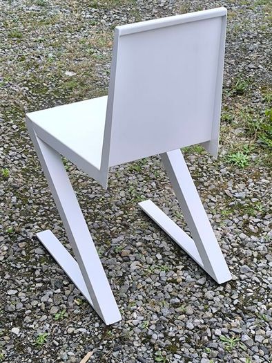 Minimalist Brutalist Metal "Shadow Chair"  Unique Artist One-Off