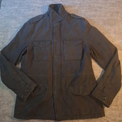 AllSaints Pearce Men's M-65 Military Field Jacket Washed Black XL