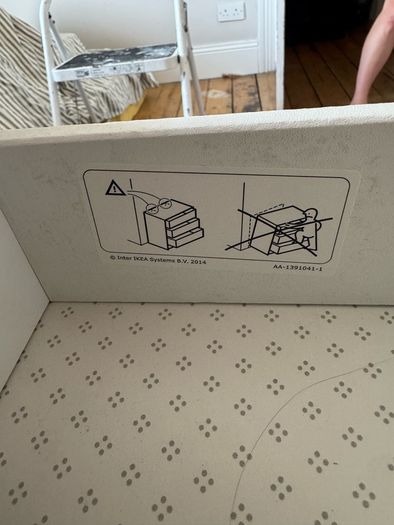 IKEA HAUGA White 3-Drawer Dresser