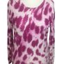 Gerard Pink & White Lightweight Long Sleeve Jumper Feather Print L Uk 14 Includes Post Image 5