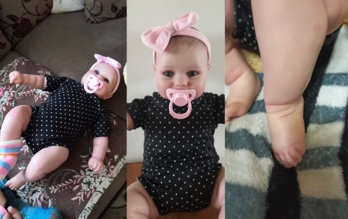 Reborn Baby Dolls 20 inch 50cm Two Options Reborn Baby Doll Toddler Lifelike Real Soft Touch Maddie with Hand-Drawing Hair Handmade Doll (FREE POSTAGE)