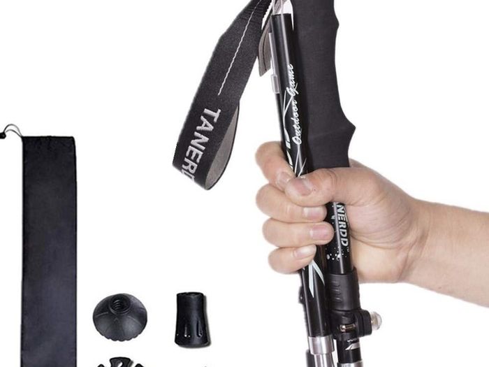 Trekking Pole, Collapsible Walking Hiking Stick for Men Women, Ultralight Aluminum Ski Pole with EVA Grip (FREE SHIPPING)
