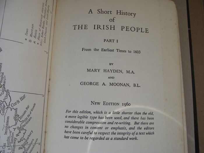1960 'A Short History of the Irish People' by Educational Company of Ireland