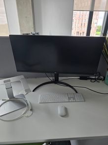 LG 34 UltraWide Monitor,  Seenda Keyboard, Mouse and Laptop Stand, Like New