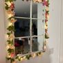 Mirror with flowers & fairy lights Image 3