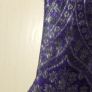 Mens Purple & Gold Printed Silk Brocade  Bundi Waiscoat Image 5