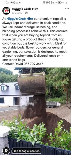 Top Soil, From Higgys Grab Hire. www.hgh.ie FLASH SALE