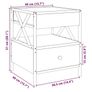Bedside Table with Infinity LED Smoked Oak Image 8