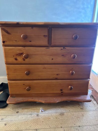 pine dresser and divan bed base