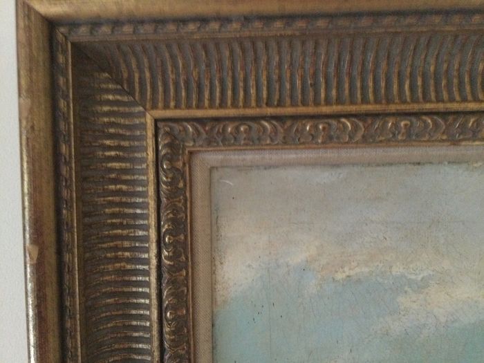 Art - Antique Oil on Canvas 19th Cent. ( R. Percy) ( Reduced)