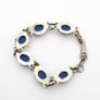 Vintave 925 Sterling Silver & Lapis Lazuli Bracelet Image 4