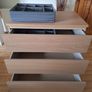 IKEA MALM 3-Drawer Chest of Drawers (Oak Veneer) + 4 Drawer Organisers Image 6