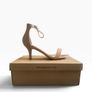 GLAMOROUS nude patent heeled sandals Image 2