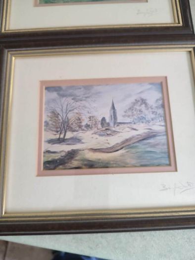 Set Of 4 Framed And Signed Photo Prints By Baryl Suitor Irish Artist.