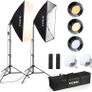 Professional Photography & Video Lighting Kit + White Backdrop Image 5
