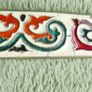 Vintage Brass Enamel Dagger, Enamel Letter Opener, Paper Knife with Case, Home, and Office Decor, Unique Coloured Letter Opener. Image 9